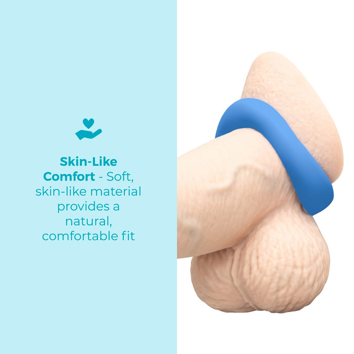 b-Vibe Flex Ring Delta Silicone C-Ring Blue