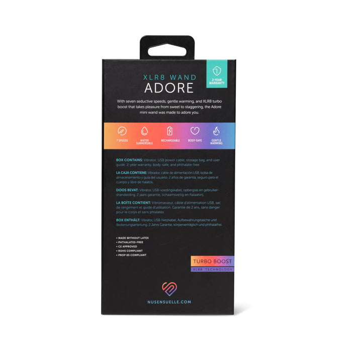 Nu Sensuelle Adore XLR8 Wand with Heat Black