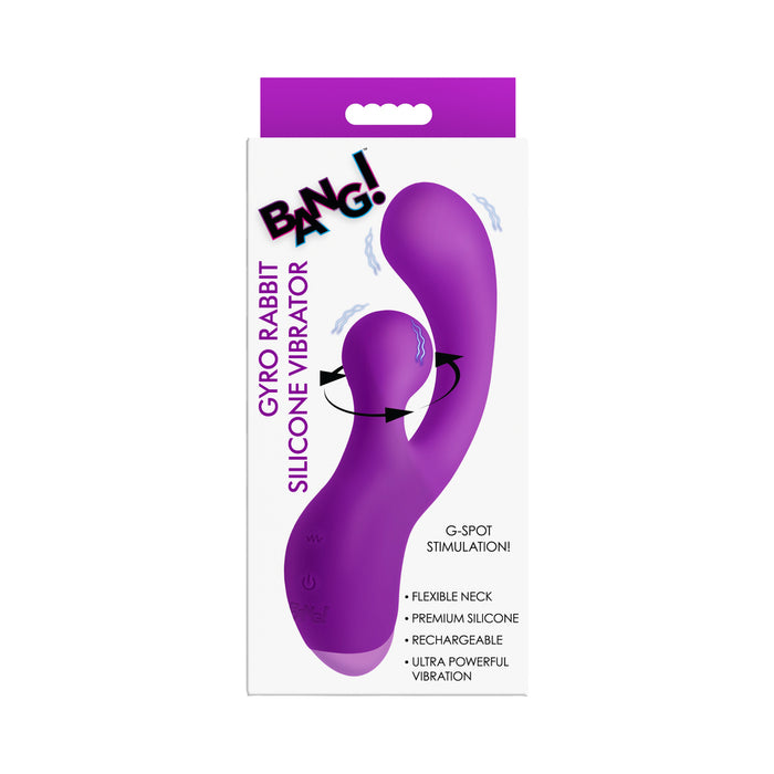 BANG! Gyro Rabbit Silicone Vibrator Purple