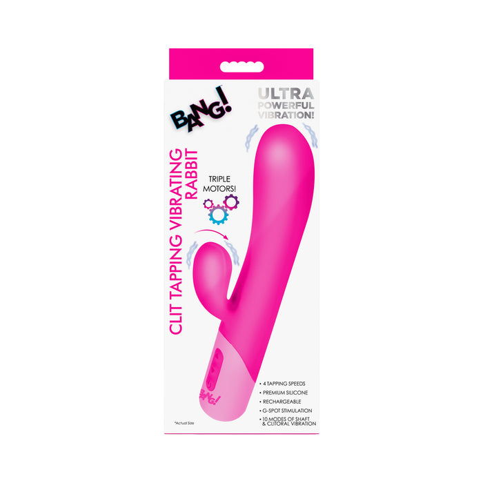 BANG! Clit Tapping Vibrating Rabbit Pink
