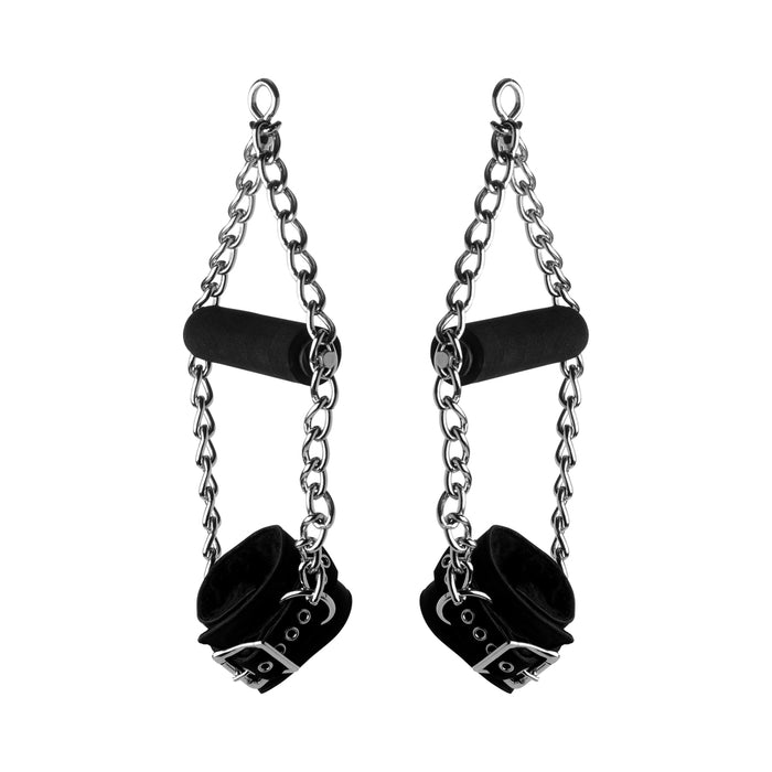 Strict Leather Fur Lined Nubuck Suspension Cuffs with Grip