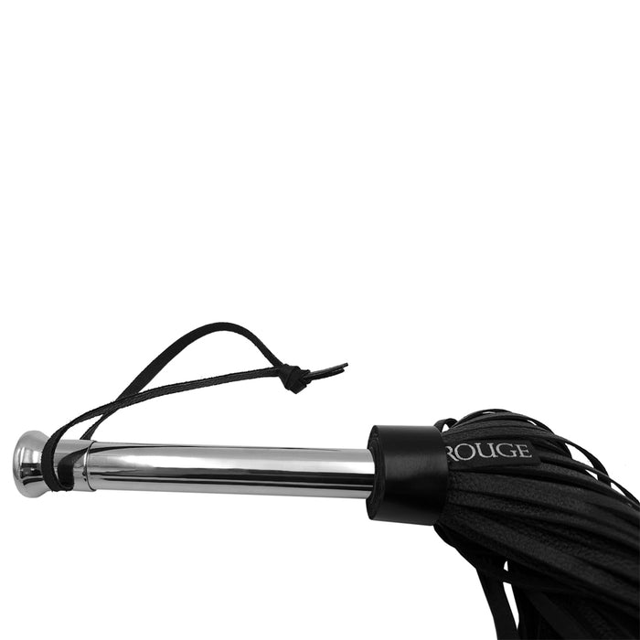 Rouge Leather Flogger with Steel Handle