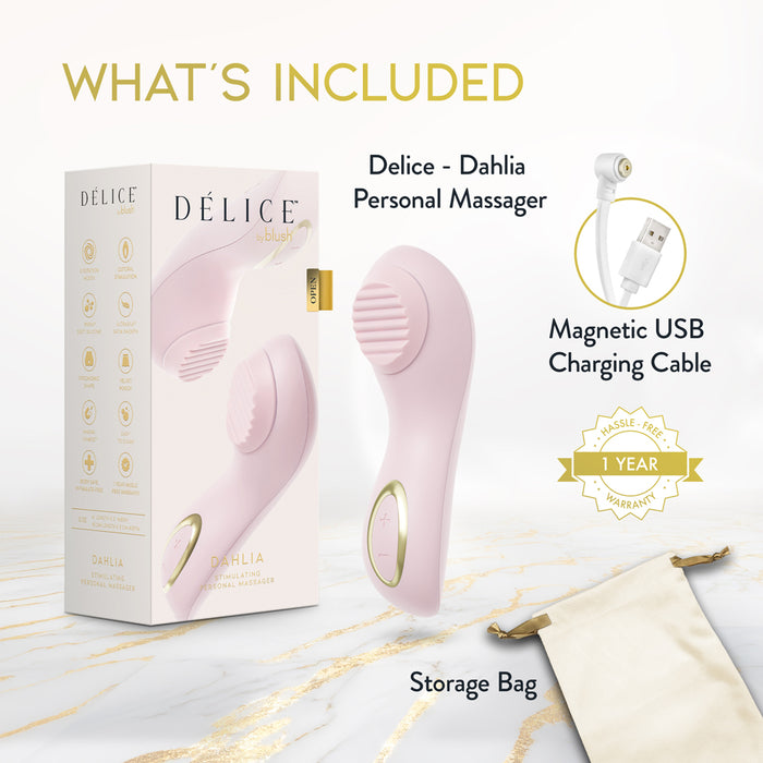 Delice Dahlia Stimulating Personal Massager Pink