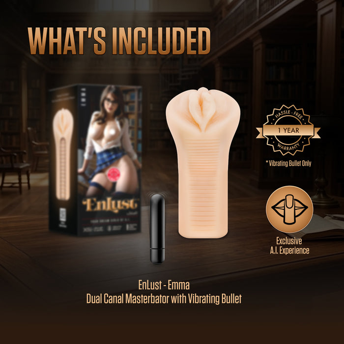 EnLust Emma Male Masturbator with Bullet Vibrator
