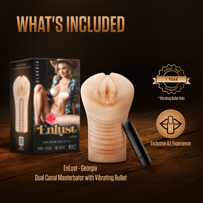 EnLust Georgia Male Masturbator with Bullet Vibrator