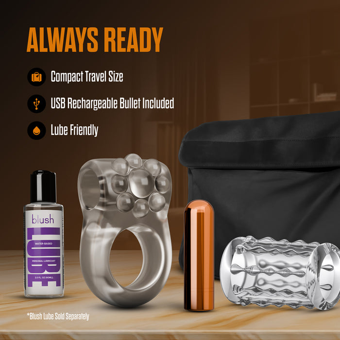 Stay Hard Vibrating Cock Ring Set with Sleeve 1