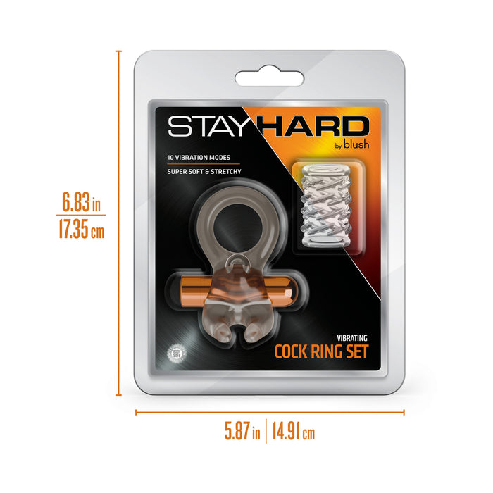 Stay Hard Vibrating Cock Ring Set with Sleeve 4