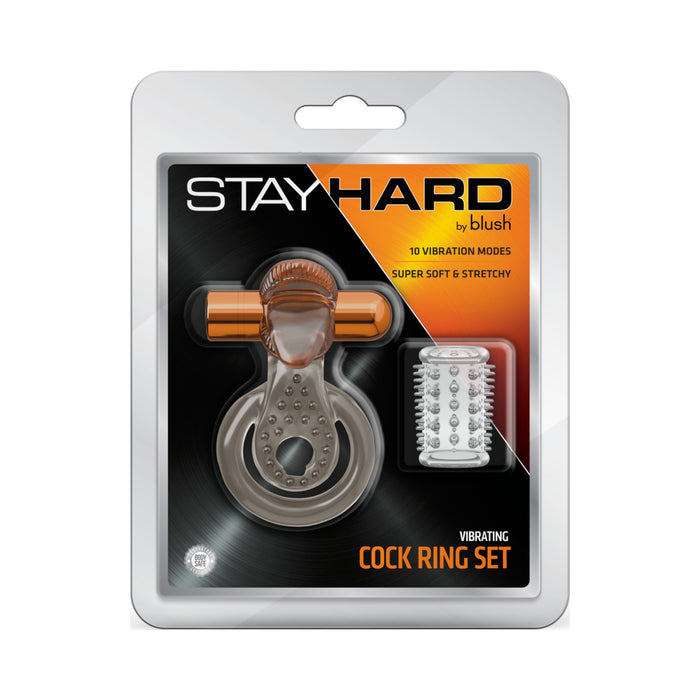 Stay Hard Vibrating Cock Ring Set with Sleeve 5