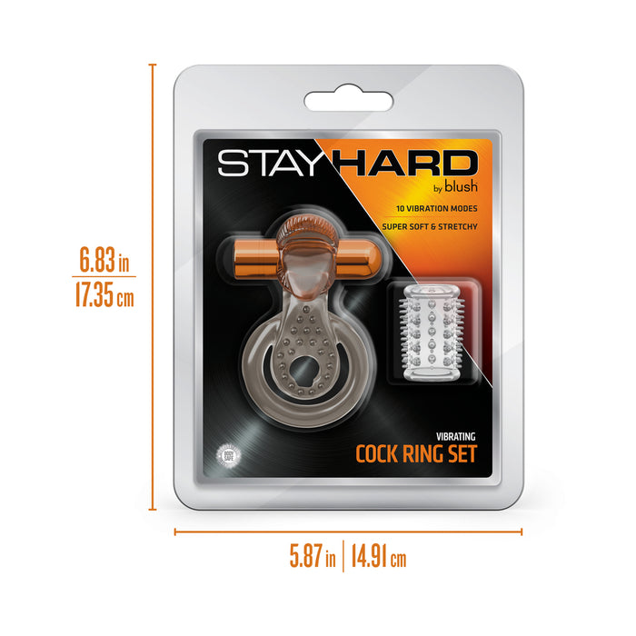 Stay Hard Vibrating Cock Ring Set with Sleeve 5