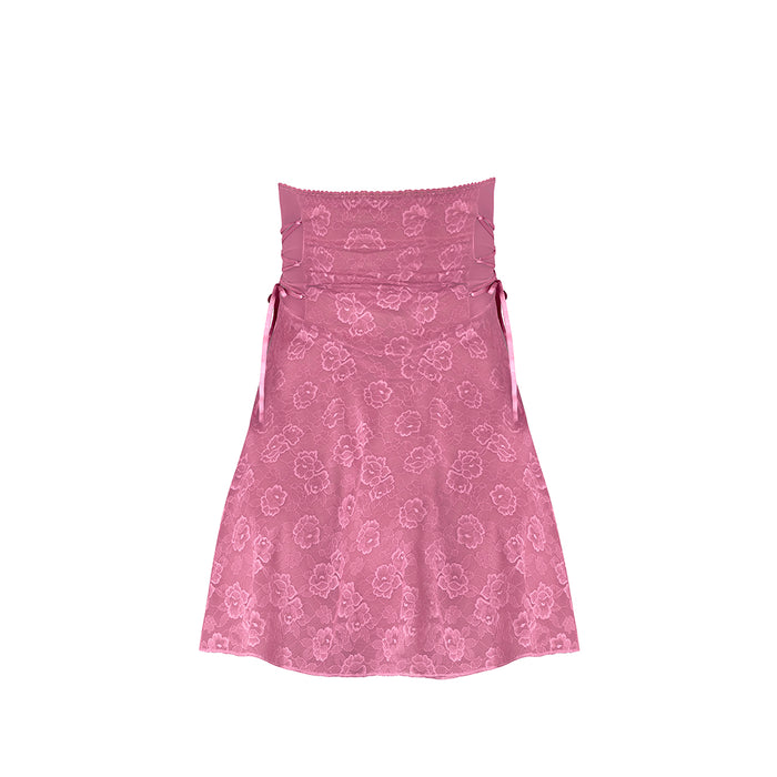 Magic Silk Wisteria Mist Halter Babydoll & G-Set Pink S/M