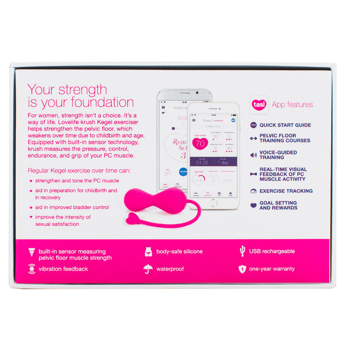 OhMiBod LoveLife Krush Smart Kegel Fitness Pink
