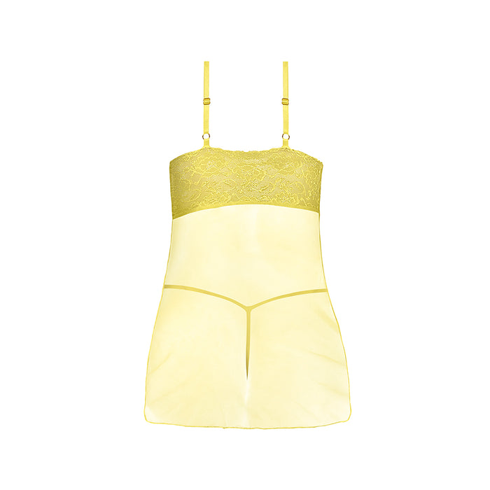 Magic Silk Daffodil Dreams Babydoll & G-Set Yellow S/M