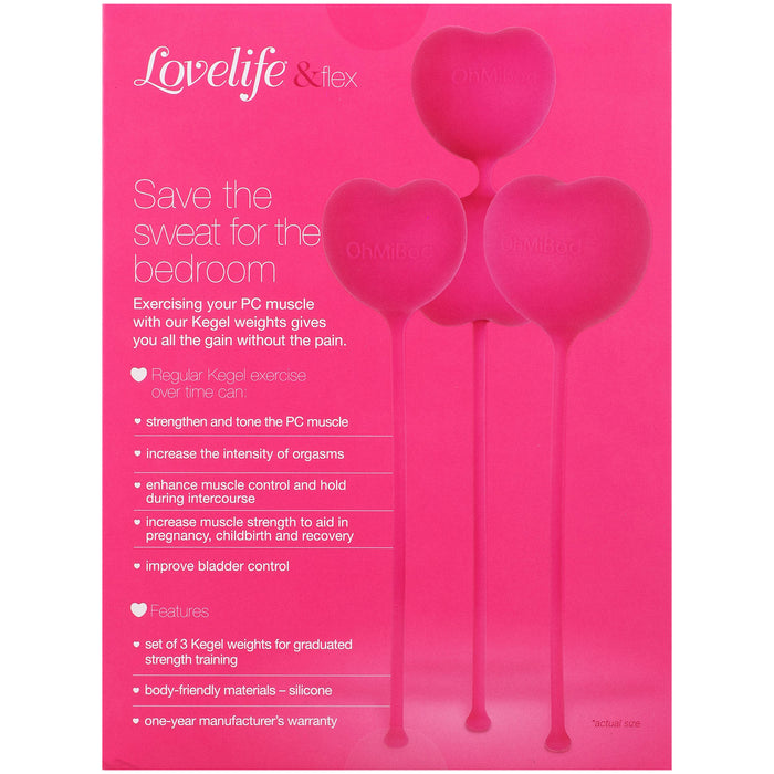 OhMiBod LoveLife Flex Kegel Exerciser 3-Piece Set Pink