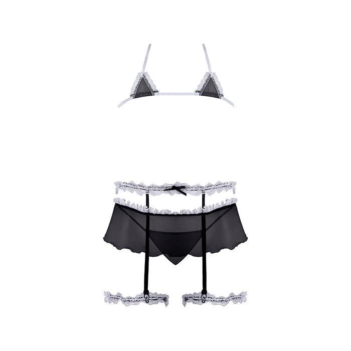 Magic Silk Sexy Time Frills & Thrills Black Queen Size