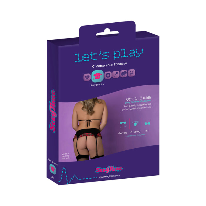 Magic Silk Sexy Time Oral Exam Red L/XL