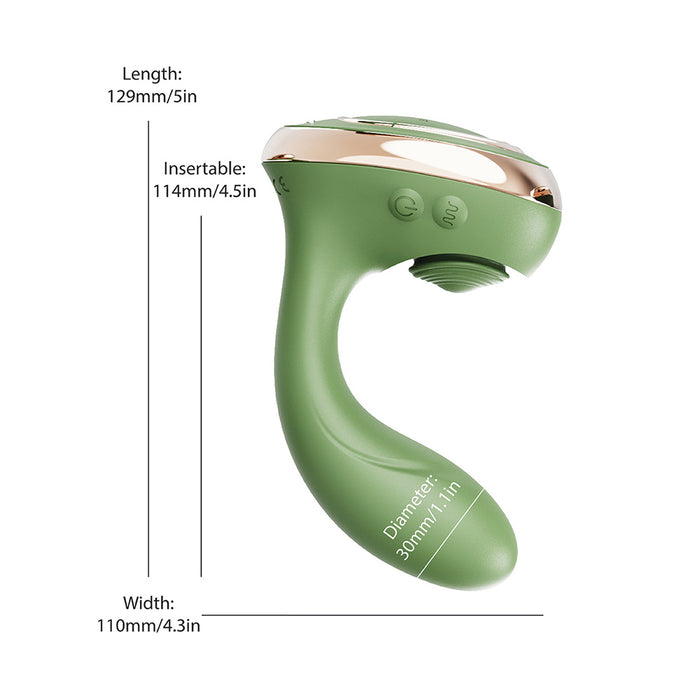 Swan Reign Dual Stimulator Green