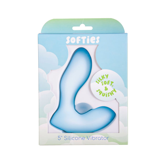 Softies Silicone Vibrator 5 in. Blue