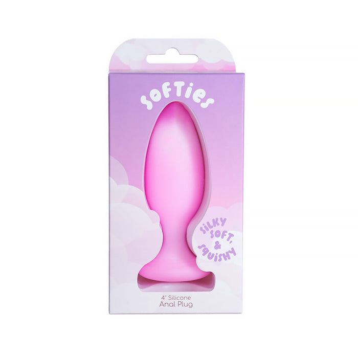 Softies Dual Layer Butt Plug 4 in. Pink