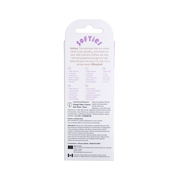 Softies Dual Layer Bullet 4 in. Purple