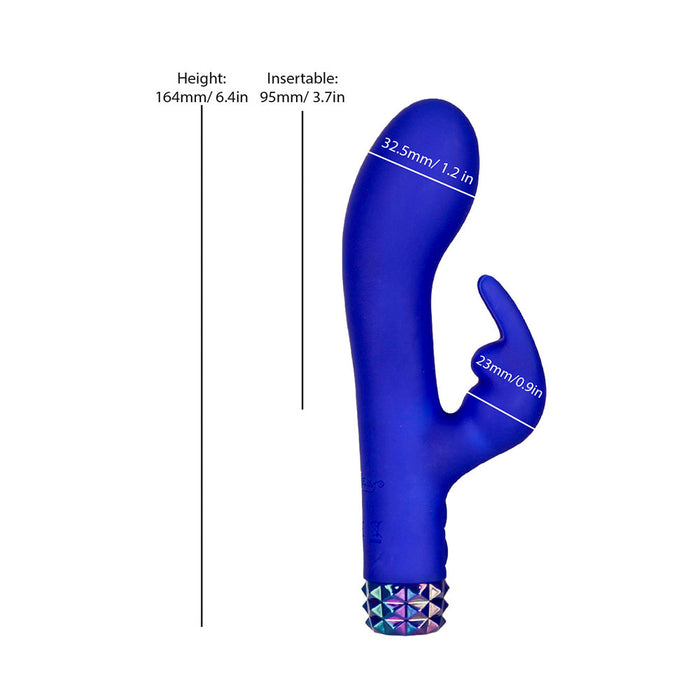 M'Lady Bunny Vibrator 6 in. Blue