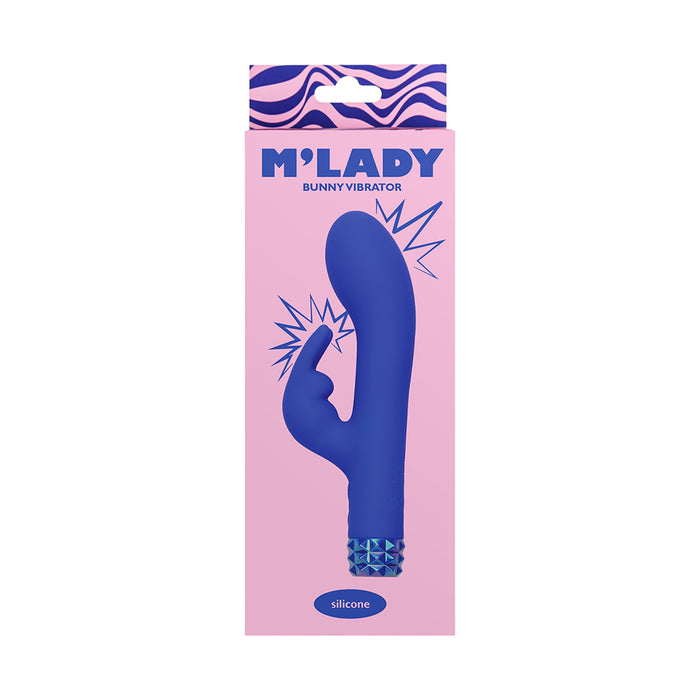 M'Lady Bunny Vibrator 6 in. Blue