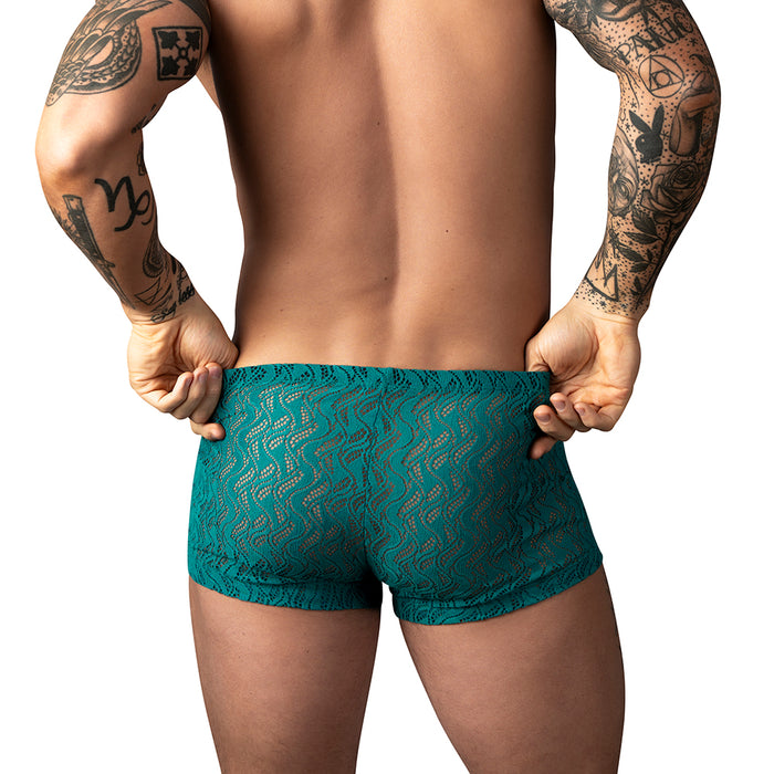 Male Power Ripple Pouch Short Teal M