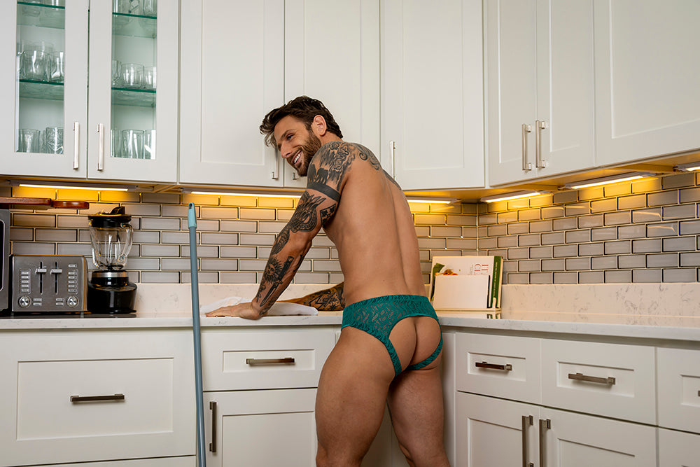 Male Power Ripple Moon Jock Black S/M