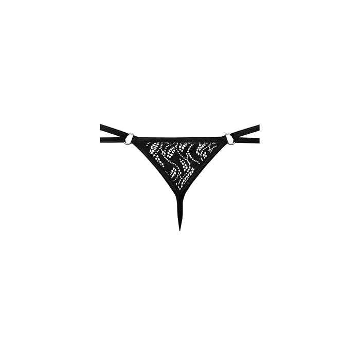 Male Power Ripple Micro V String Black L/XL