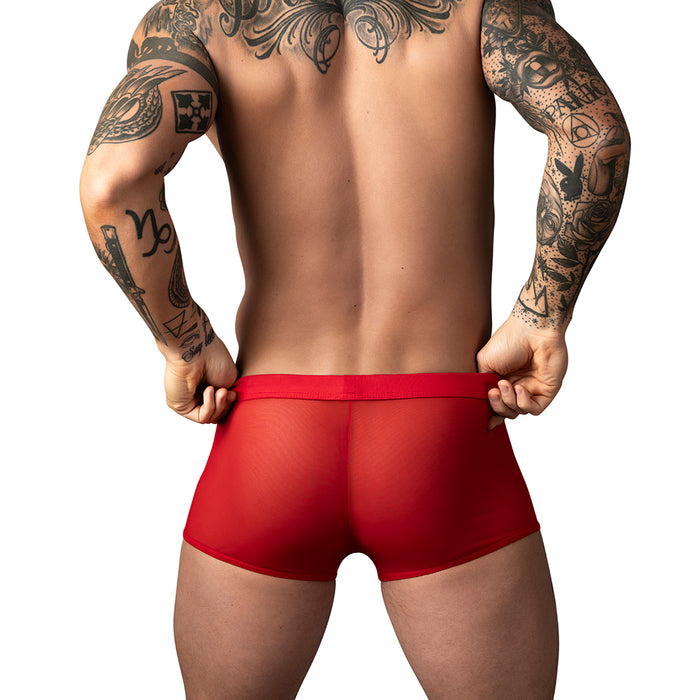 Male Power Mesh 2.0 Mini Short Red L