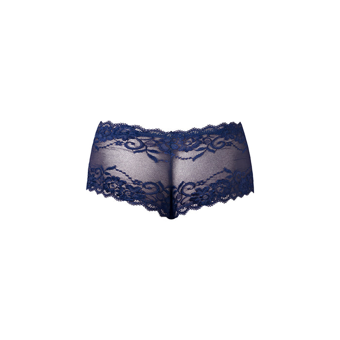 Male Power Sassy Lace Mini Short Sheer Pouch Navy L
