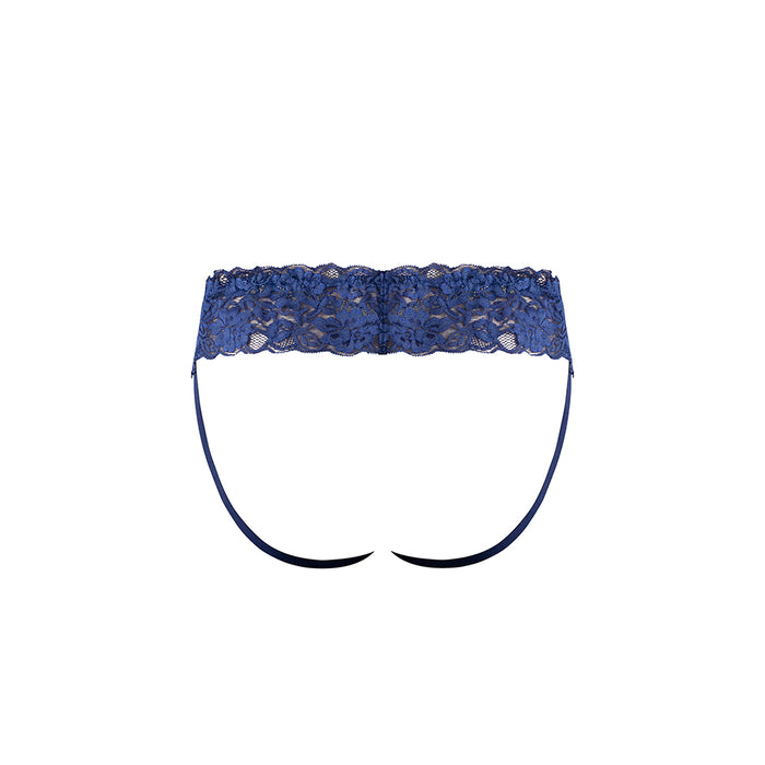 Male Power Sassy Lace Skirt Jock Navy S/M