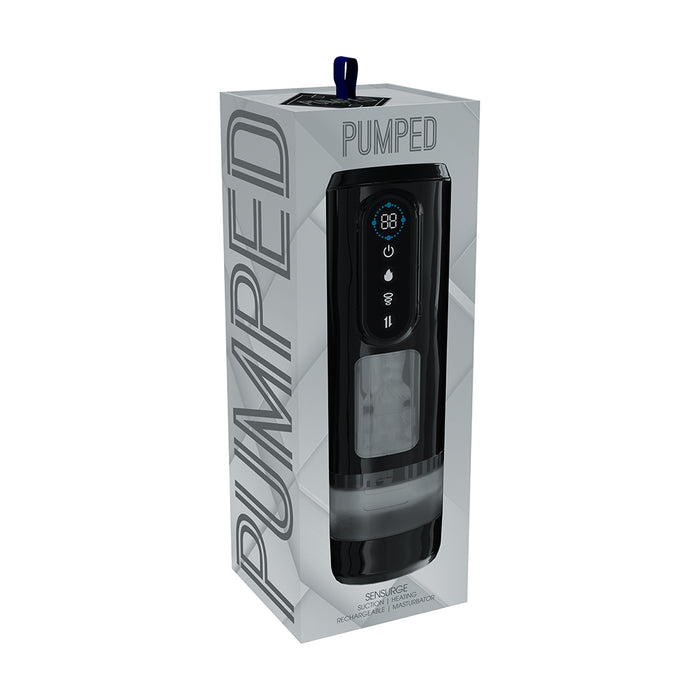 PUMPED Sensurge Automatic Rechargeable Heating Suction Masturbator Black