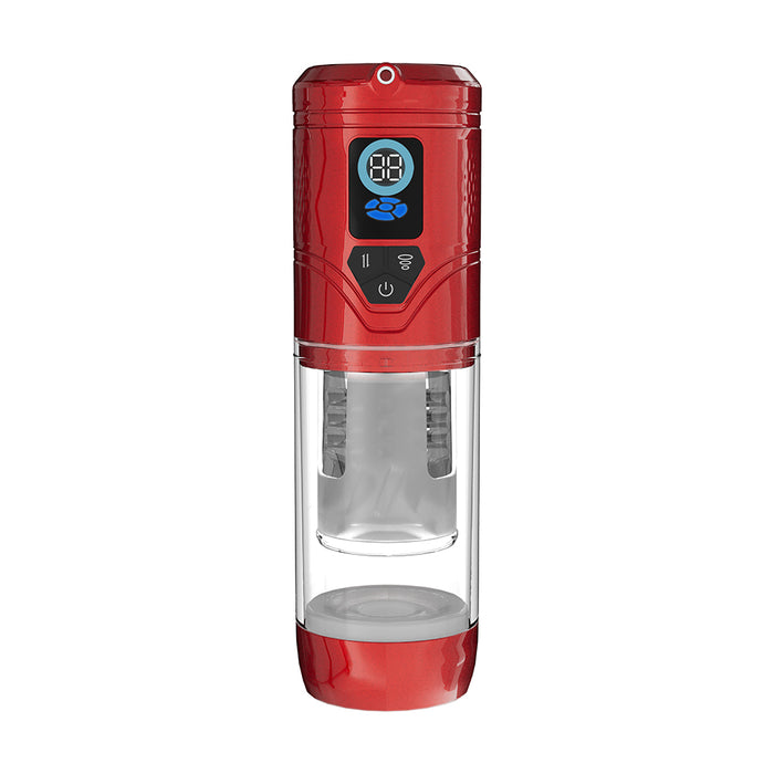 PUMPED Sensurge Automatic Rechargeable Heating Suction Masturbator Red