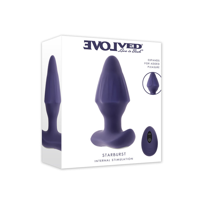 Evolved Starburst Expandable Anal Plug Purple