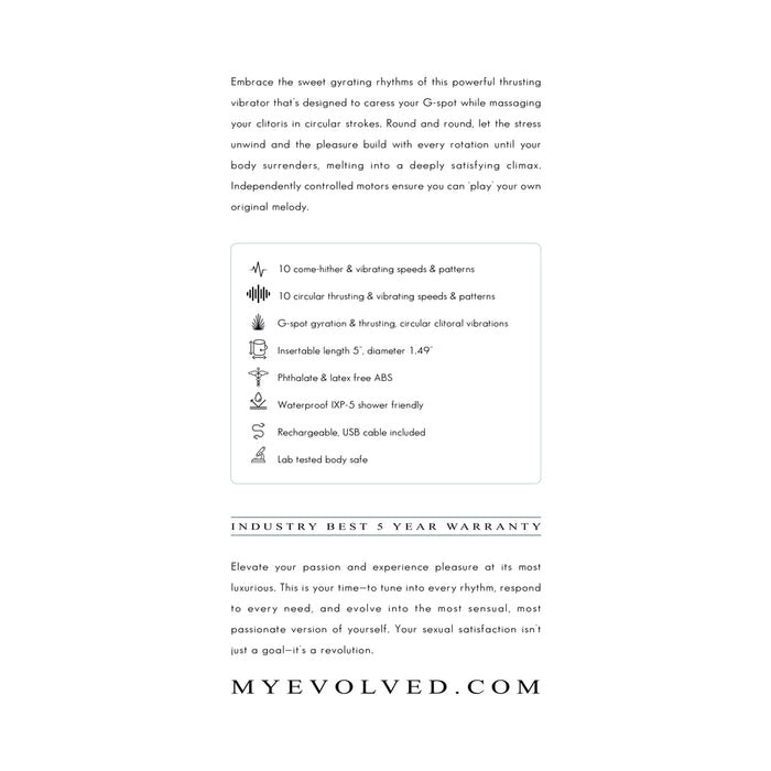 Evolved Rub Me Tender G-Spot Gyration & Thrusting Mint
