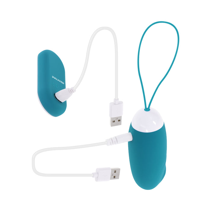 Evolved The Active Egg Remote Tapping Vibrating Textured Egg Teal