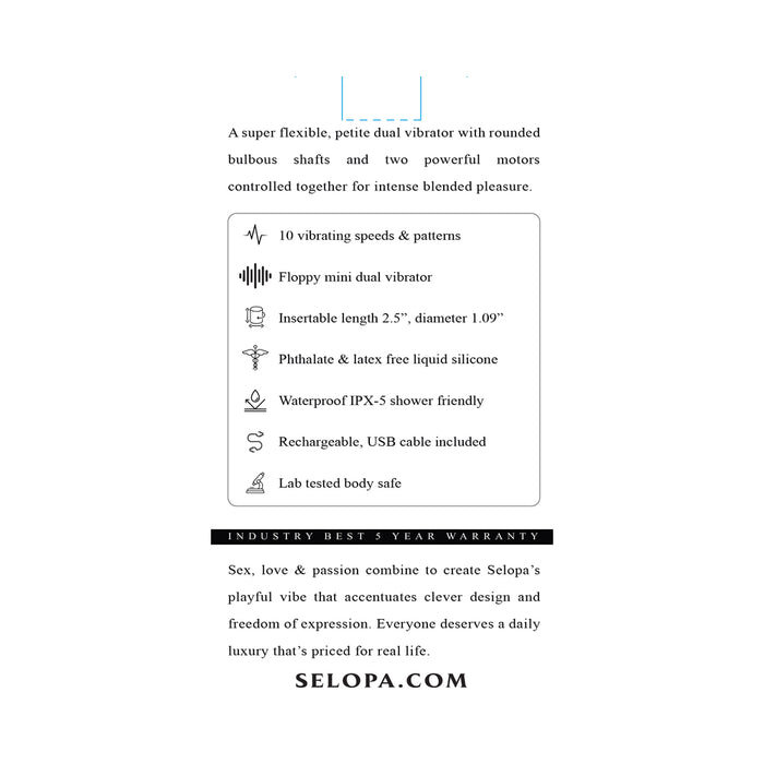 Selopa My Buddy Floppy Mini Dual Vibrator Pink