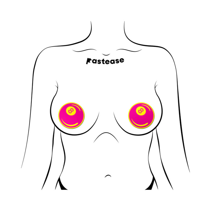 Pastease Neon Pink & Yellow 8-Ball Breast Pasties