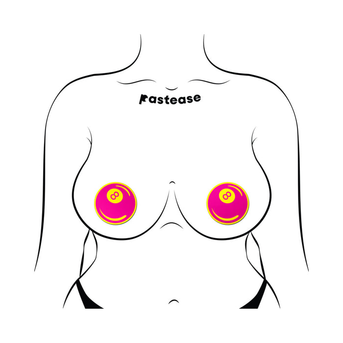 Pastease Neon Pink & Yellow 8-Ball Breast Pasties