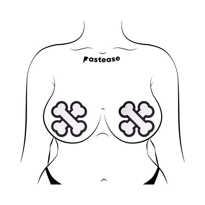 Pastease White Crossbone Breast Pasties