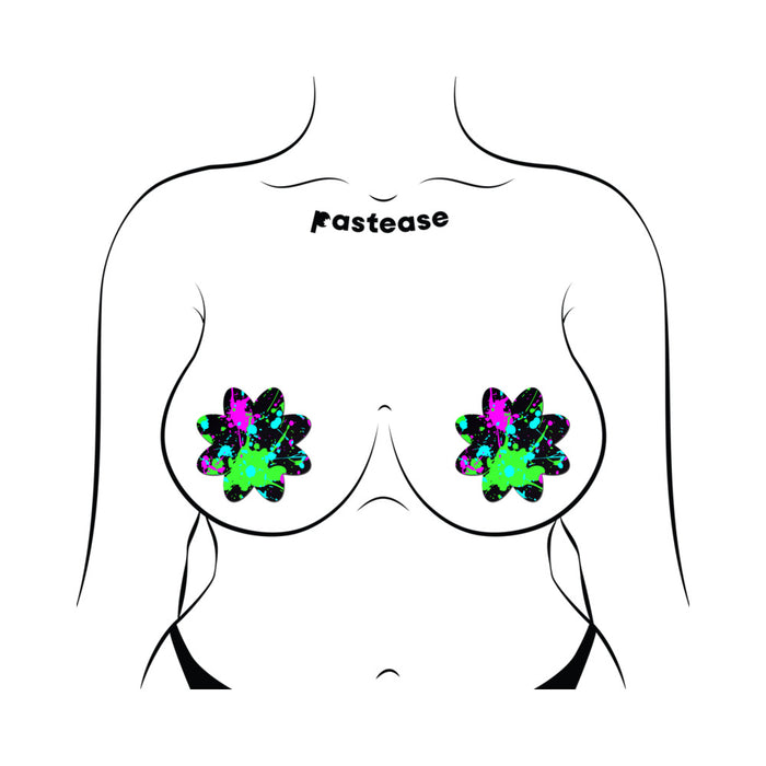 Pastease Vibrant Neon Paint Splatter Petal Breast Pasties