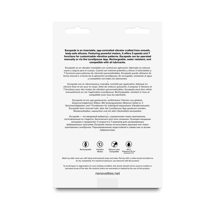 Love Notes Escapade Black App-Controlled