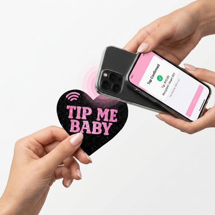 Neva Nude Worth the Tap Hot Pink Heart Smart NFC Pasties