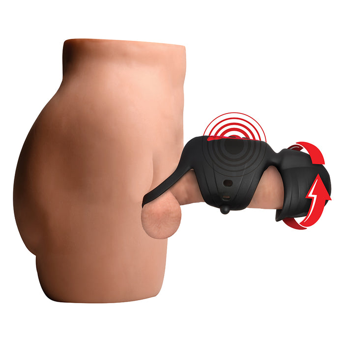 JOCK Advanced Helmet Humper Gyrating&Vibrating Silicone Masturbator