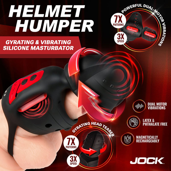JOCK Advanced Helmet Humper Gyrating&Vibrating Silicone Masturbator