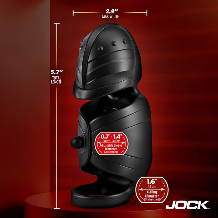 JOCK Advanced Helmet Humper Gyrating&Vibrating Silicone Masturbator