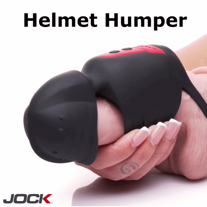 JOCK Advanced Helmet Humper Gyrating&Vibrating Silicone Masturbator