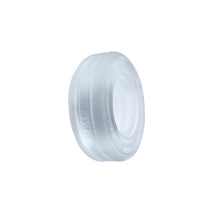 Hunkyjunk Roto Grooved Gripper-Ribbed Cockring Clear Steam