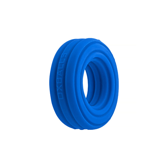 Hunkyjunk Roto Grooved Gripper-Ribbed Cockring Teal Fizz