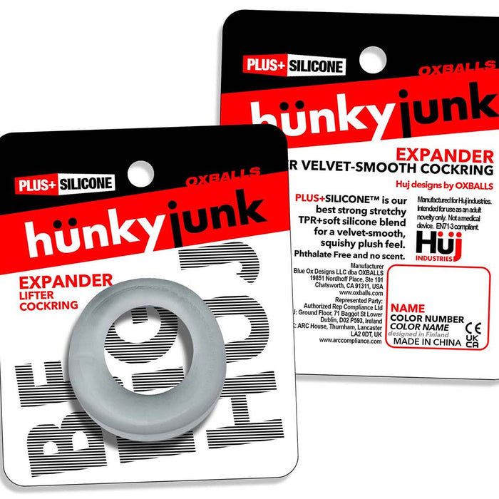 Hunkyjunk Expander Slimmer Scoop Style Cockring Clear Steam
